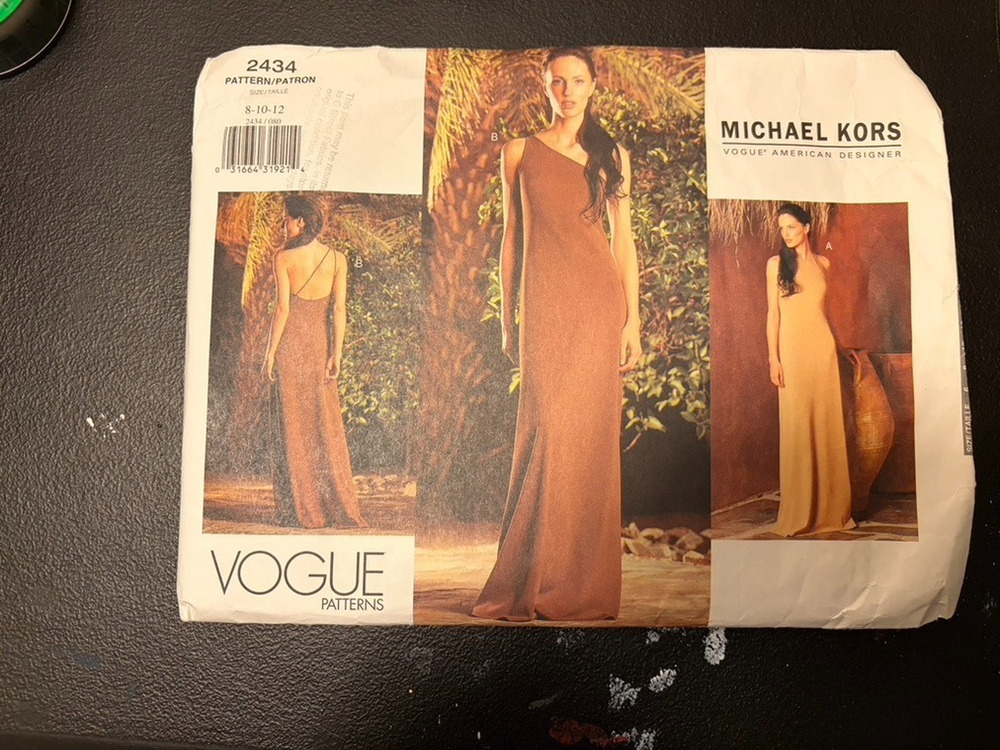 Vogue American Designer 2434 Michael Kors Dress / Gown Sizes 8,10,14